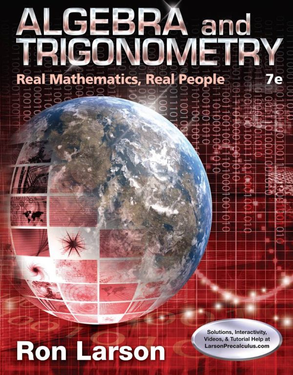 Algebra and Trigonometry Real Mathematics Real People 8th Edition by Ron Larson