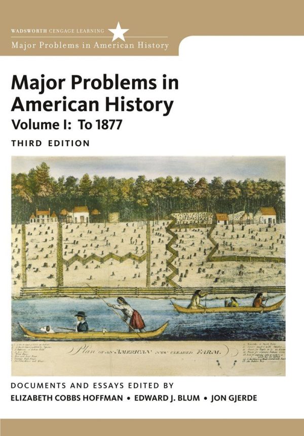 Major Problems in American History Volume I To1877 3rd Edition